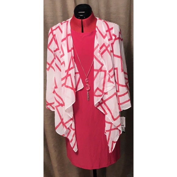 Chiffon mock jacket dress - Picture 1 of 4